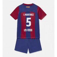Barcelona Inigo Martinez #5 Domaci Dres za djecu 2023-24 Kratak Rukav (+ Kratke hlače)